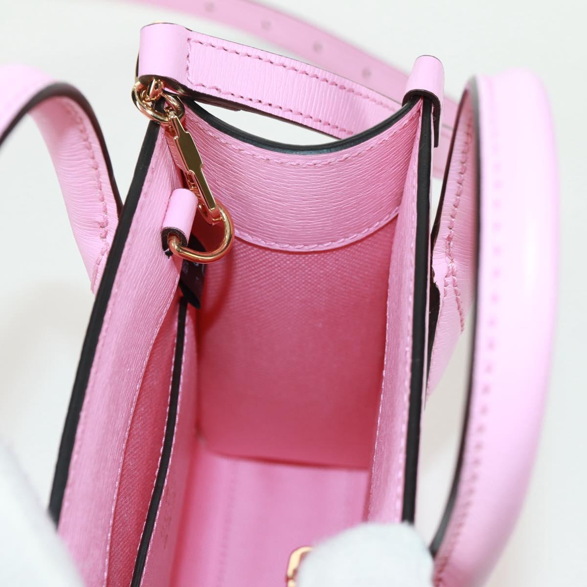 GUCCI Hand Bag Leather 2way Pink Gold 671623 Auth 168965M