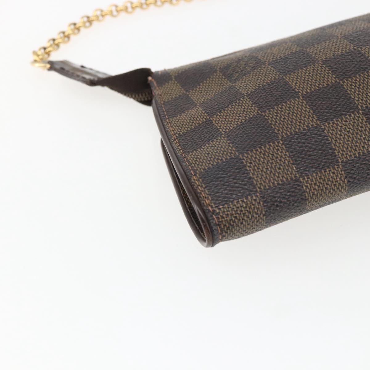 LOUIS VUITTON Damier Ebene Sophie 2Way Shoulder Pouch N51135 LV Auth 168983