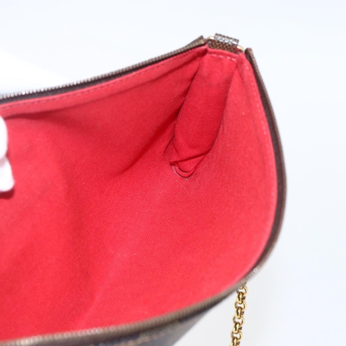 LOUIS VUITTON Damier Ebene Sophie 2Way Shoulder Pouch N51135 LV Auth 168983