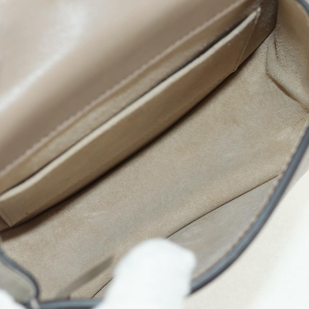 Chloe Nile Hand Bag Leather 2way Beige Gold Auth 169017V