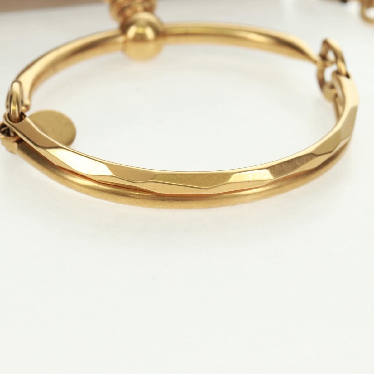 Chloe Nile Hand Bag Leather 2way Beige Gold Auth 169017V