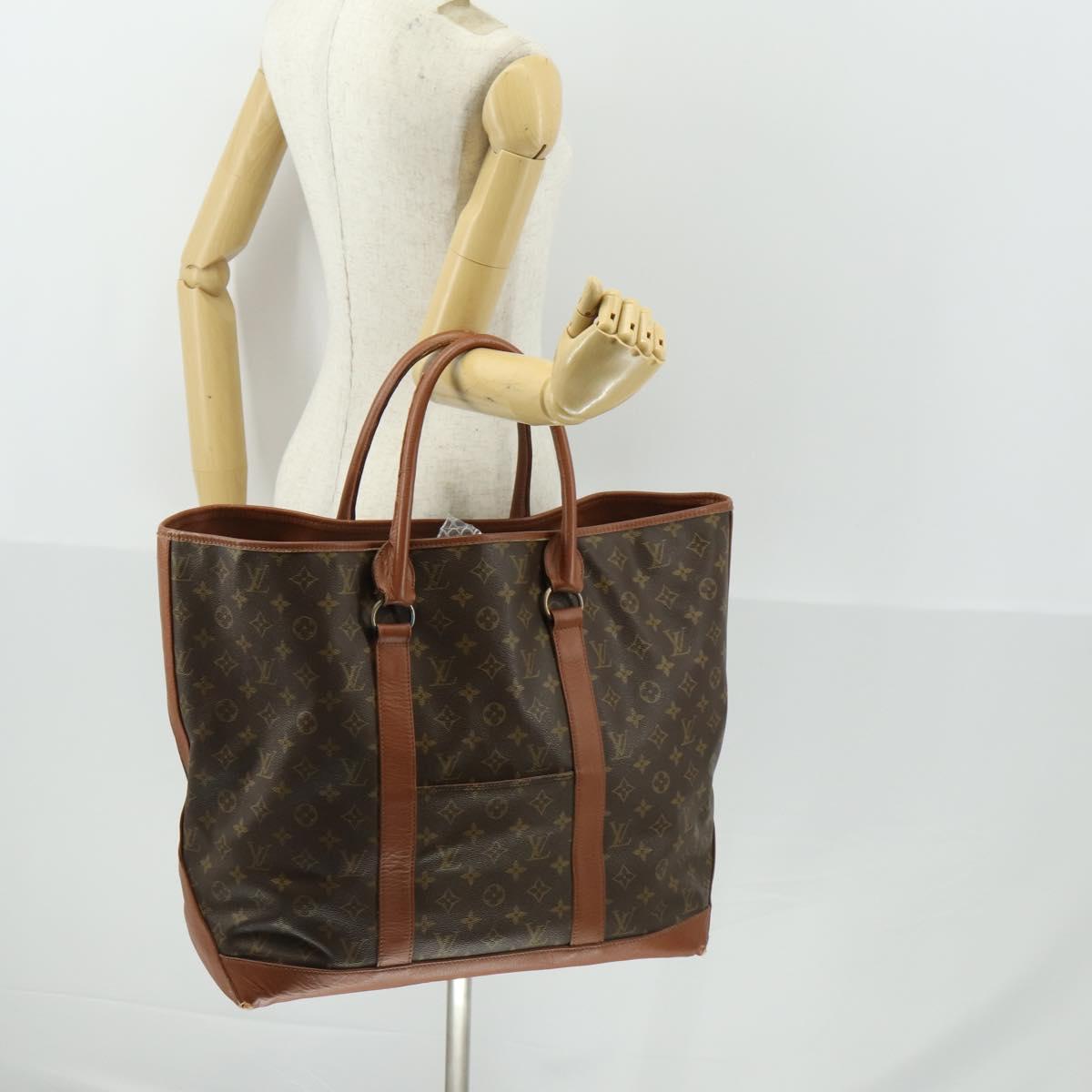 LOUIS VUITTON Monogram Sac Weekend GM Tote Bag M42420 LV Auth 169030