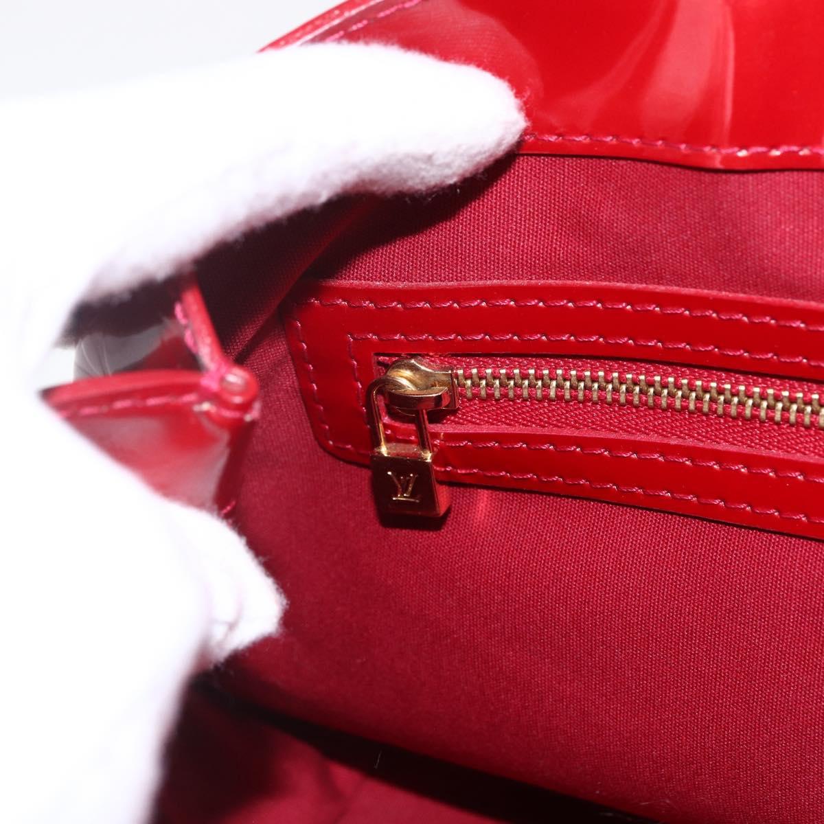LOUIS VUITTON Monogram Vernis Wilshire PM Bag Rouge Favist M91644 LV Auth 169042