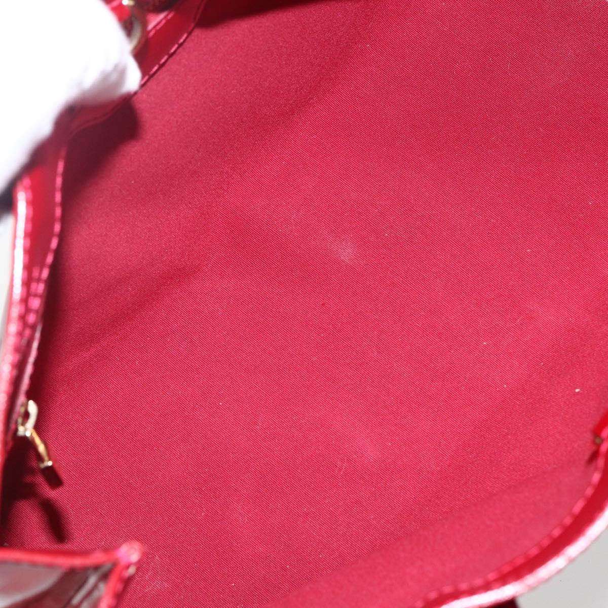 LOUIS VUITTON Monogram Vernis Wilshire PM Bag Rouge Favist M91644 LV Auth 169042