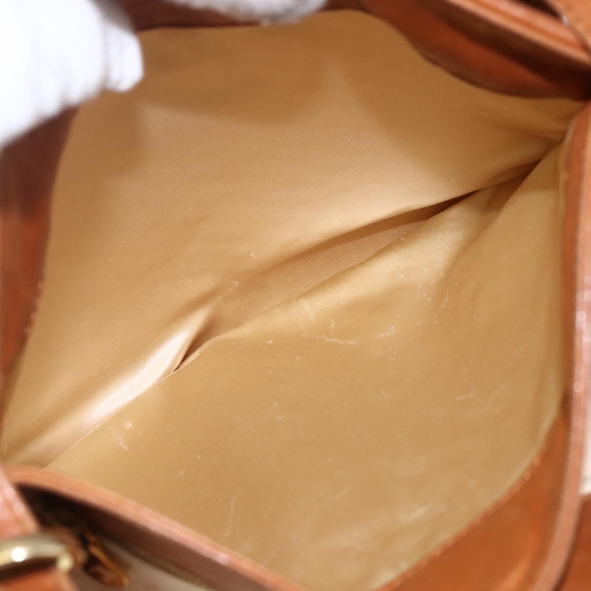 BOTTEGA VENETA INTRECCIATO Shoulder Bag Leather Brown Gold Auth 169043