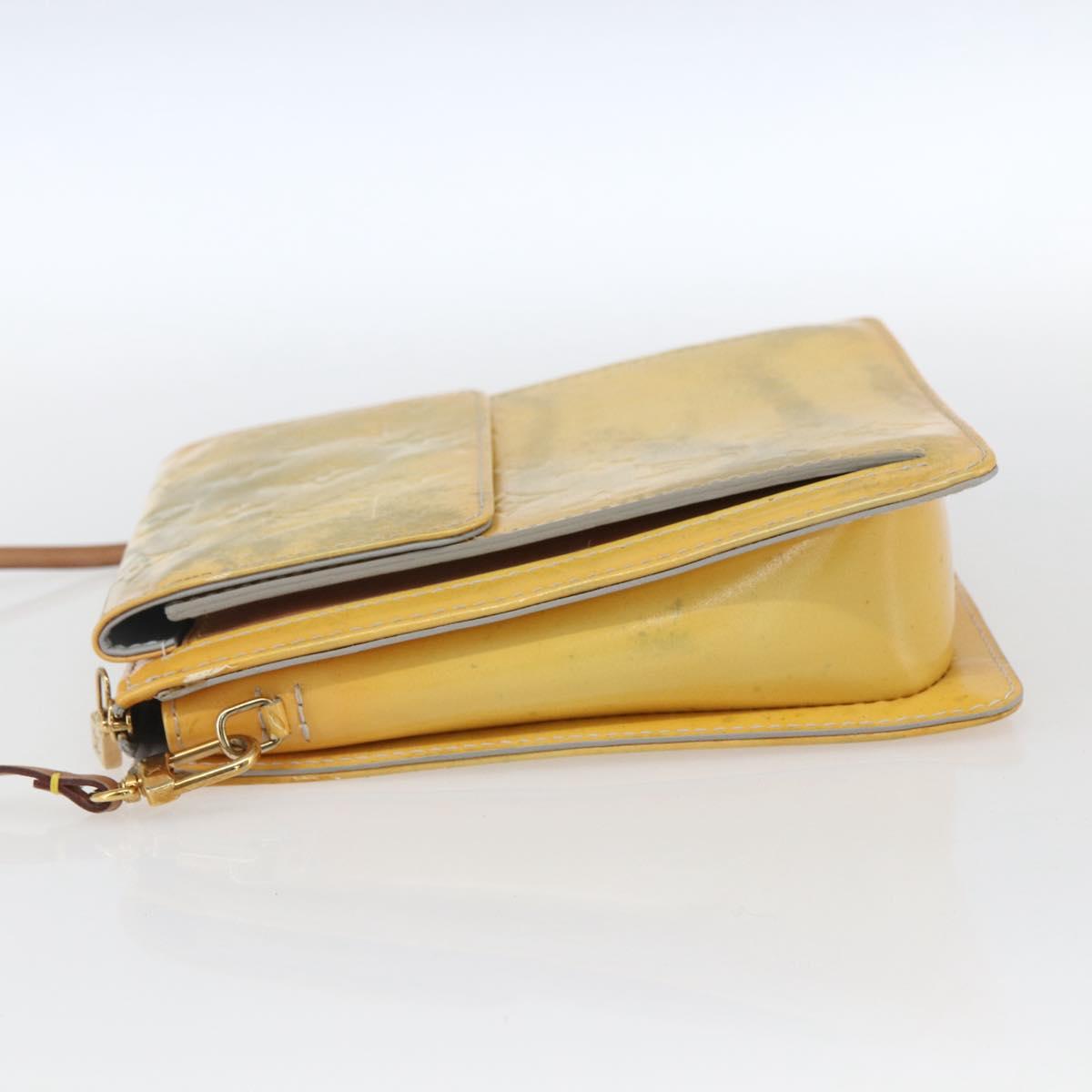 LOUIS VUITTON Monogram Vernis Motto Accessory Pouch Gris M91030 LV Auth 169060