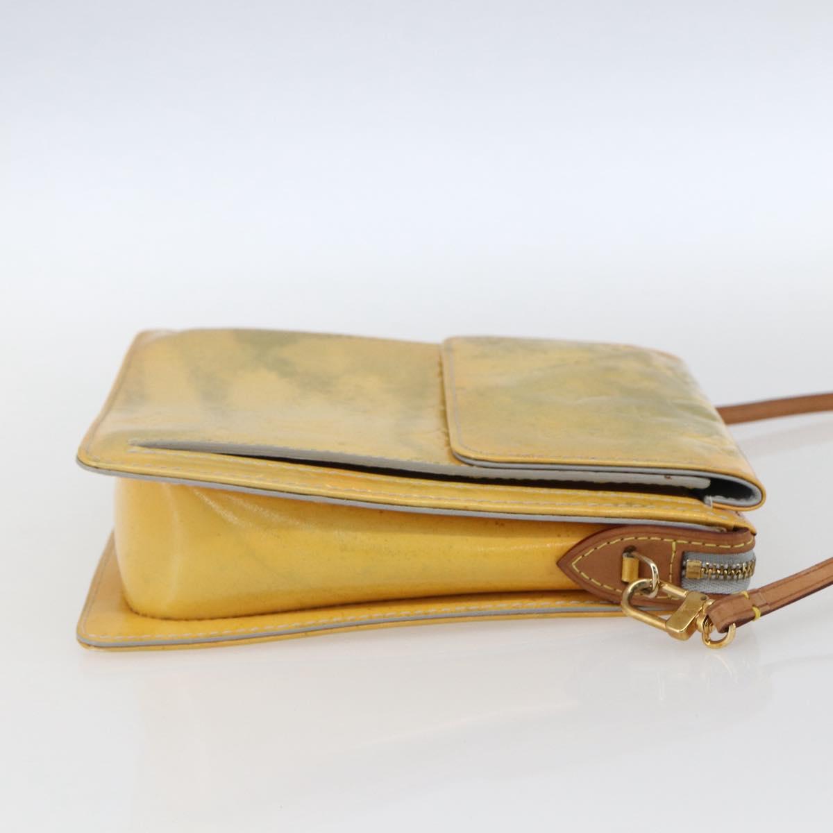 LOUIS VUITTON Monogram Vernis Motto Accessory Pouch Gris M91030 LV Auth 169060