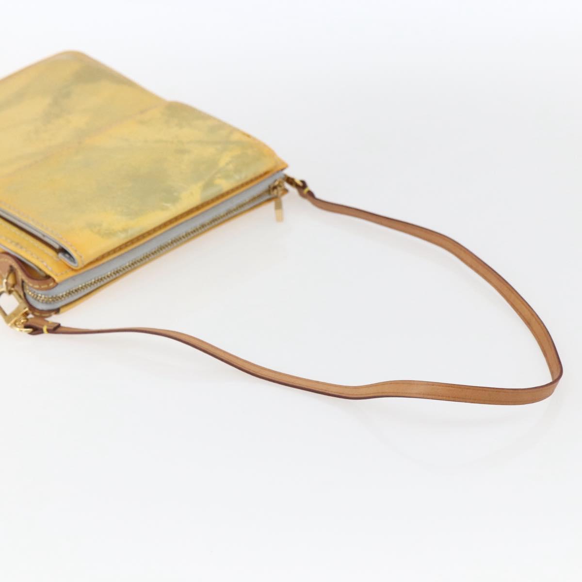 LOUIS VUITTON Monogram Vernis Motto Accessory Pouch Gris M91030 LV Auth 169060