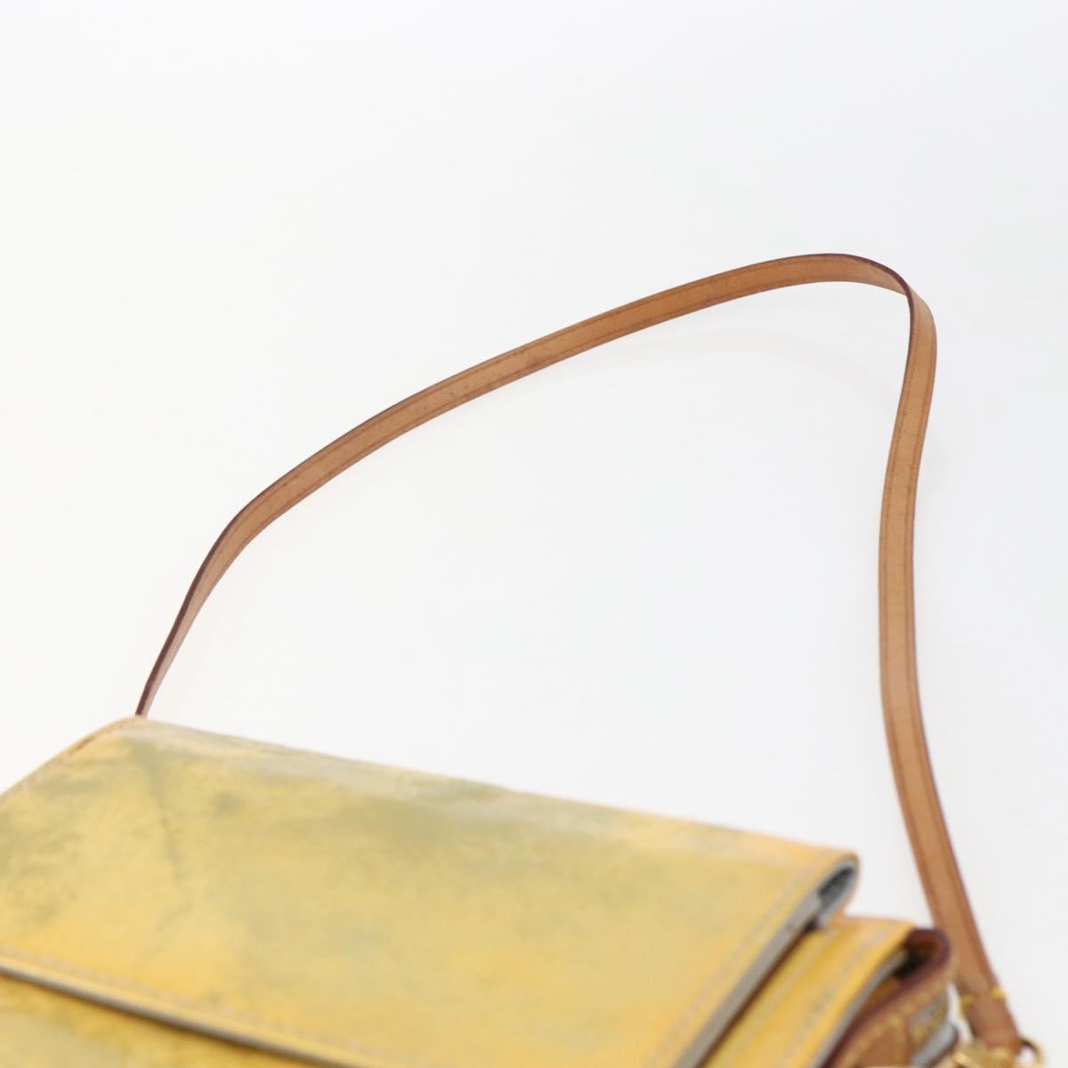 LOUIS VUITTON Monogram Vernis Motto Accessory Pouch Gris M91030 LV Auth 169060