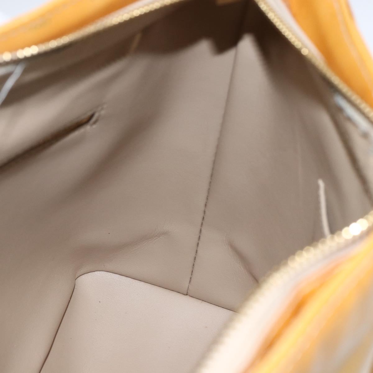 LOUIS VUITTON Monogram Vernis Houston Hand Bag Beige M91004 LV Auth 169063