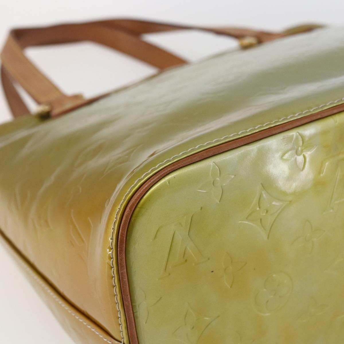 LOUIS VUITTON Monogram Vernis Houston Hand Bag Gris M91053 LV Auth 169064