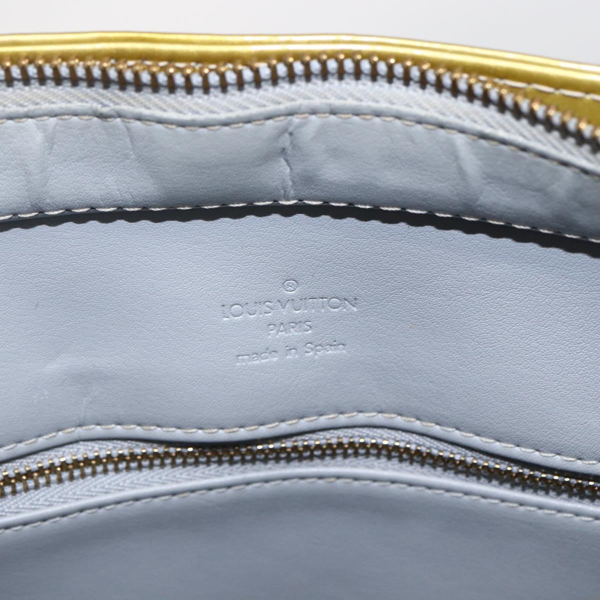 LOUIS VUITTON Monogram Vernis Houston Hand Bag Gris M91053 LV Auth 169064