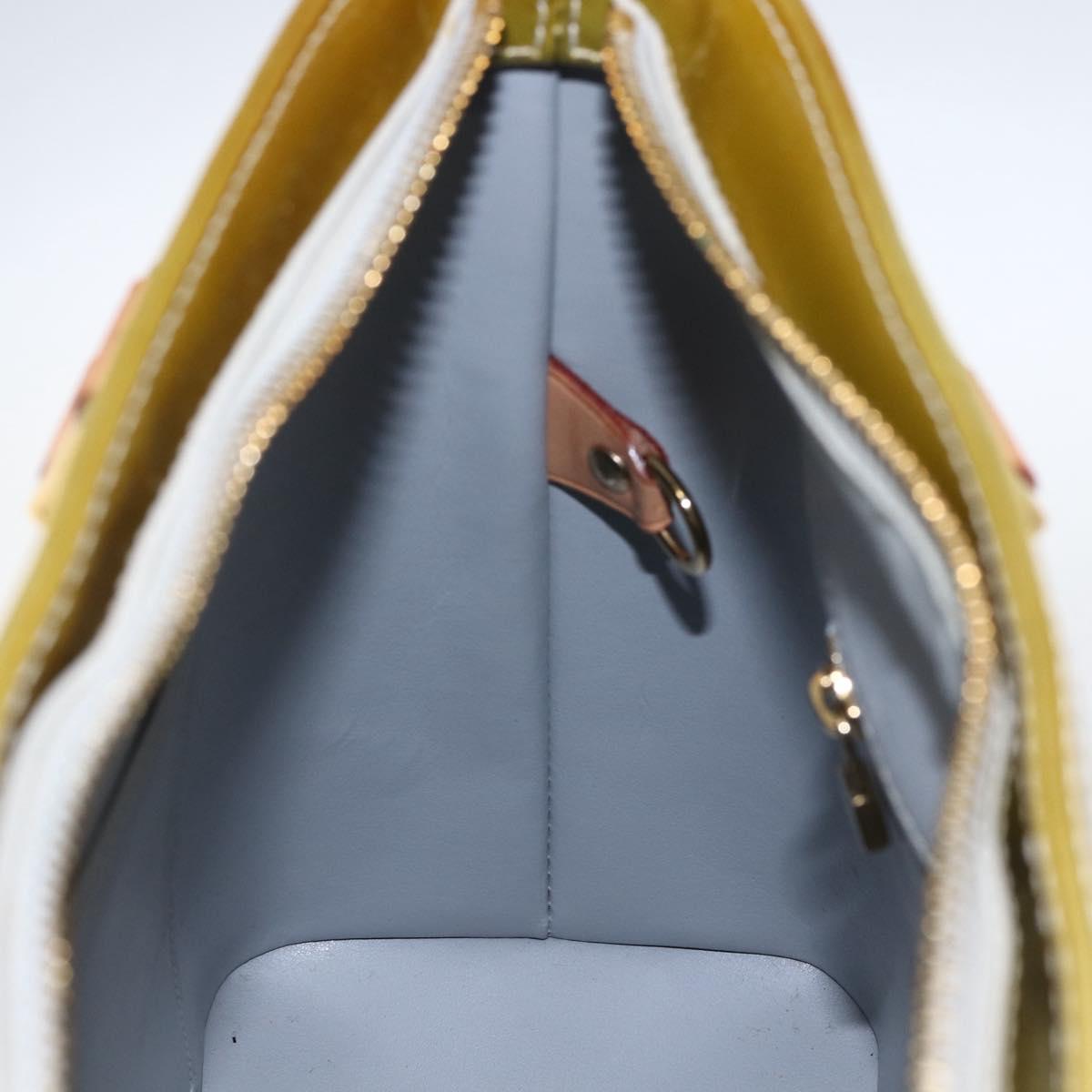 LOUIS VUITTON Monogram Vernis Houston Hand Bag Gris M91053 LV Auth 169064