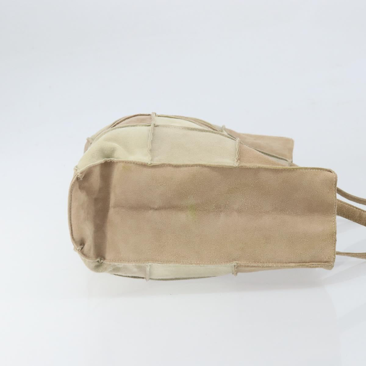 CHANEL Tote Bag Mouton Beige CC Auth 169065A