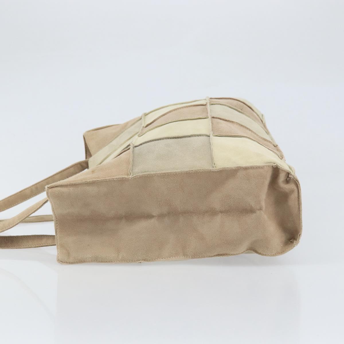 CHANEL Tote Bag Mouton Beige CC Auth 169065A