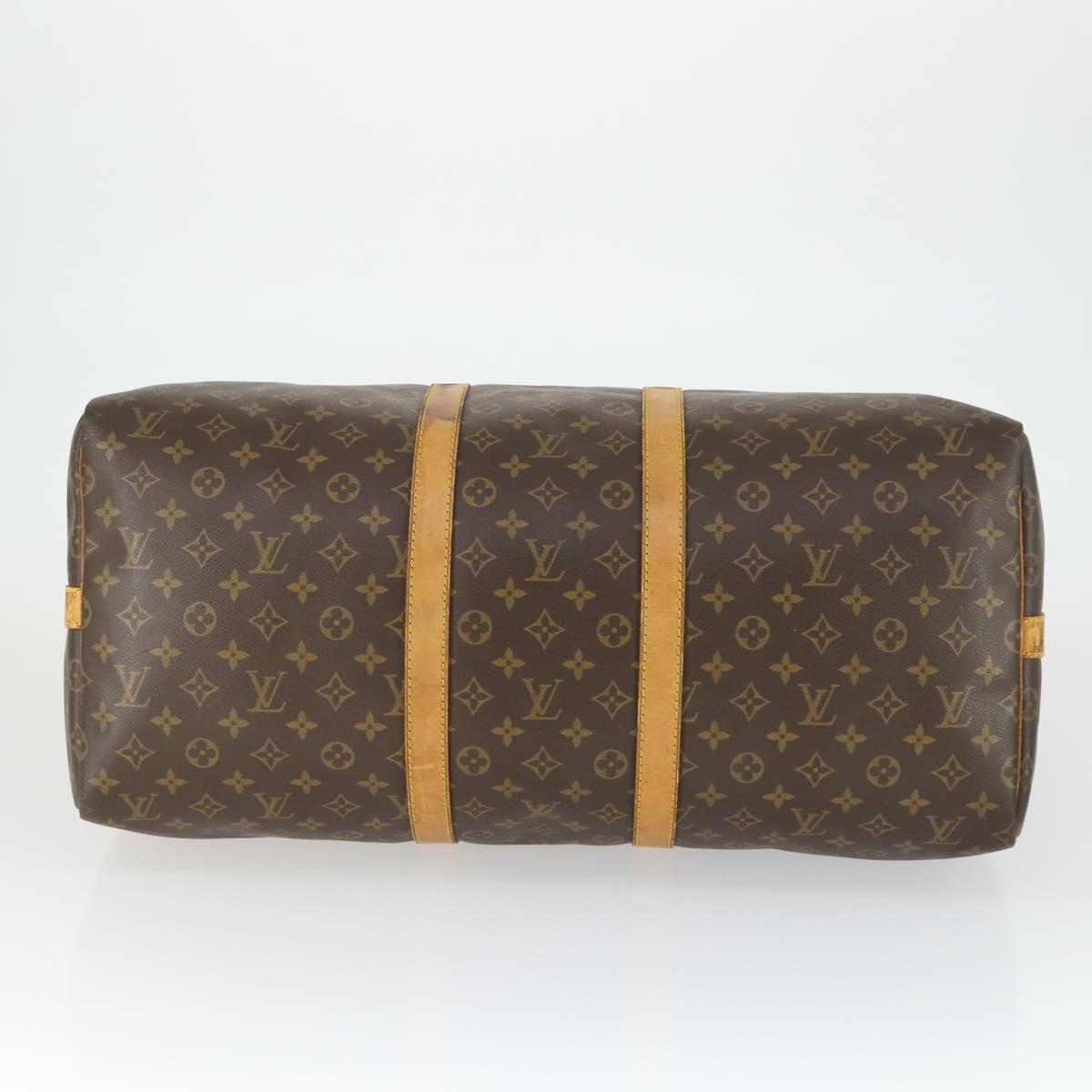 LOUIS VUITTON Monogram Keepall Bandouliere 55 Boston Bag M41414 LV Auth 169074