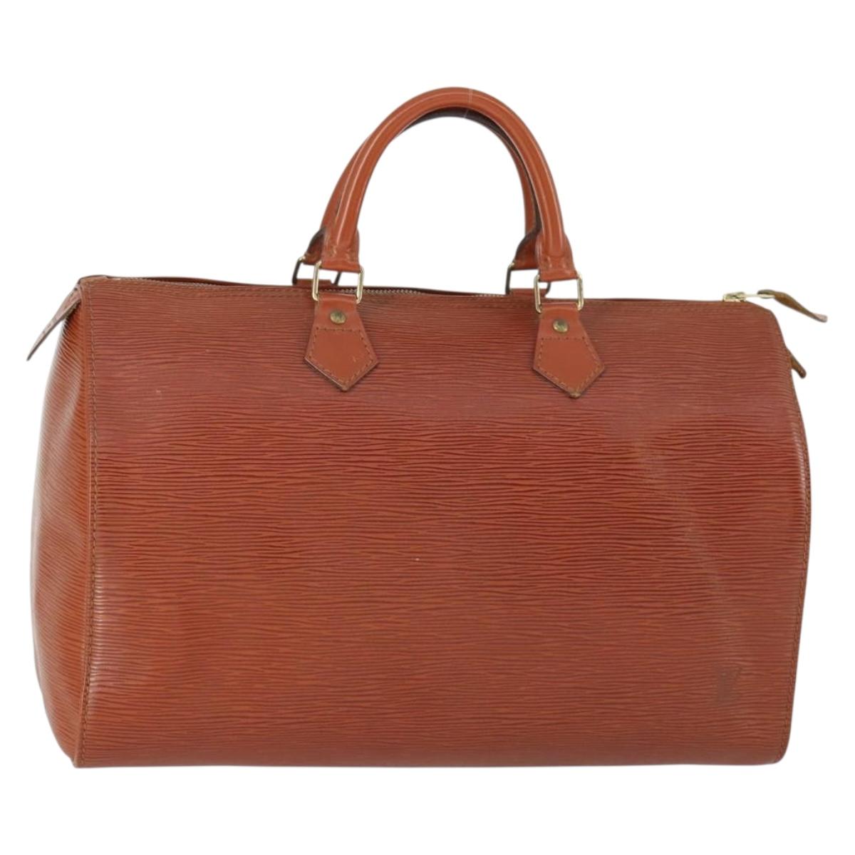LOUIS VUITTON Epi Speedy 35 Hand Bag Kenya Brown M42993 LV Auth 169087