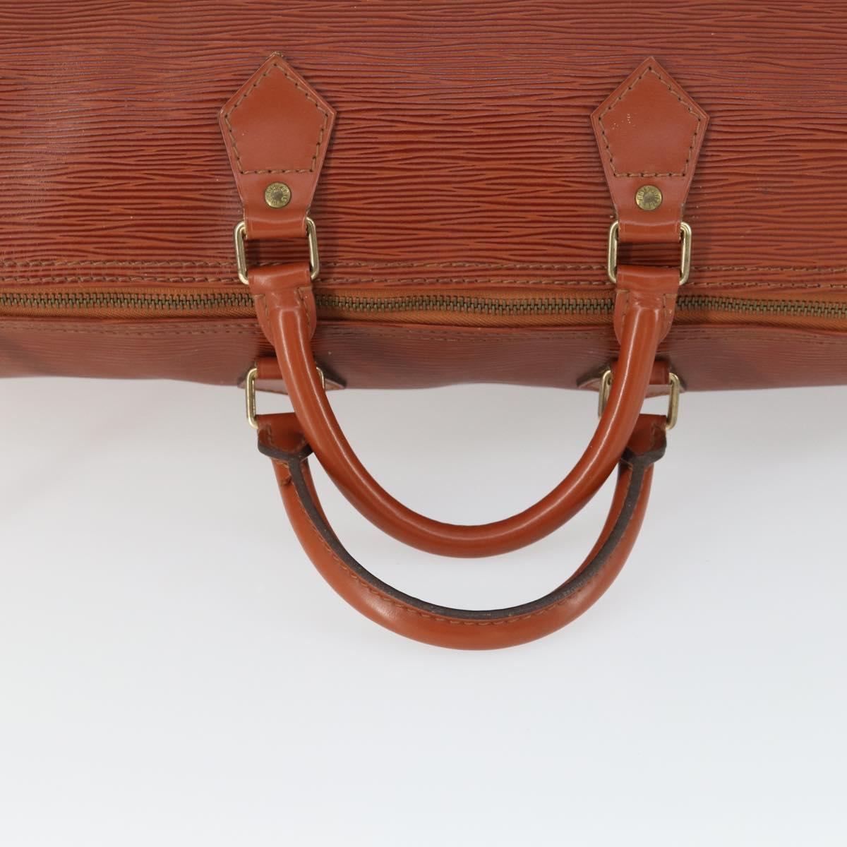 LOUIS VUITTON Epi Speedy 35 Hand Bag Kenya Brown M42993 LV Auth 169087
