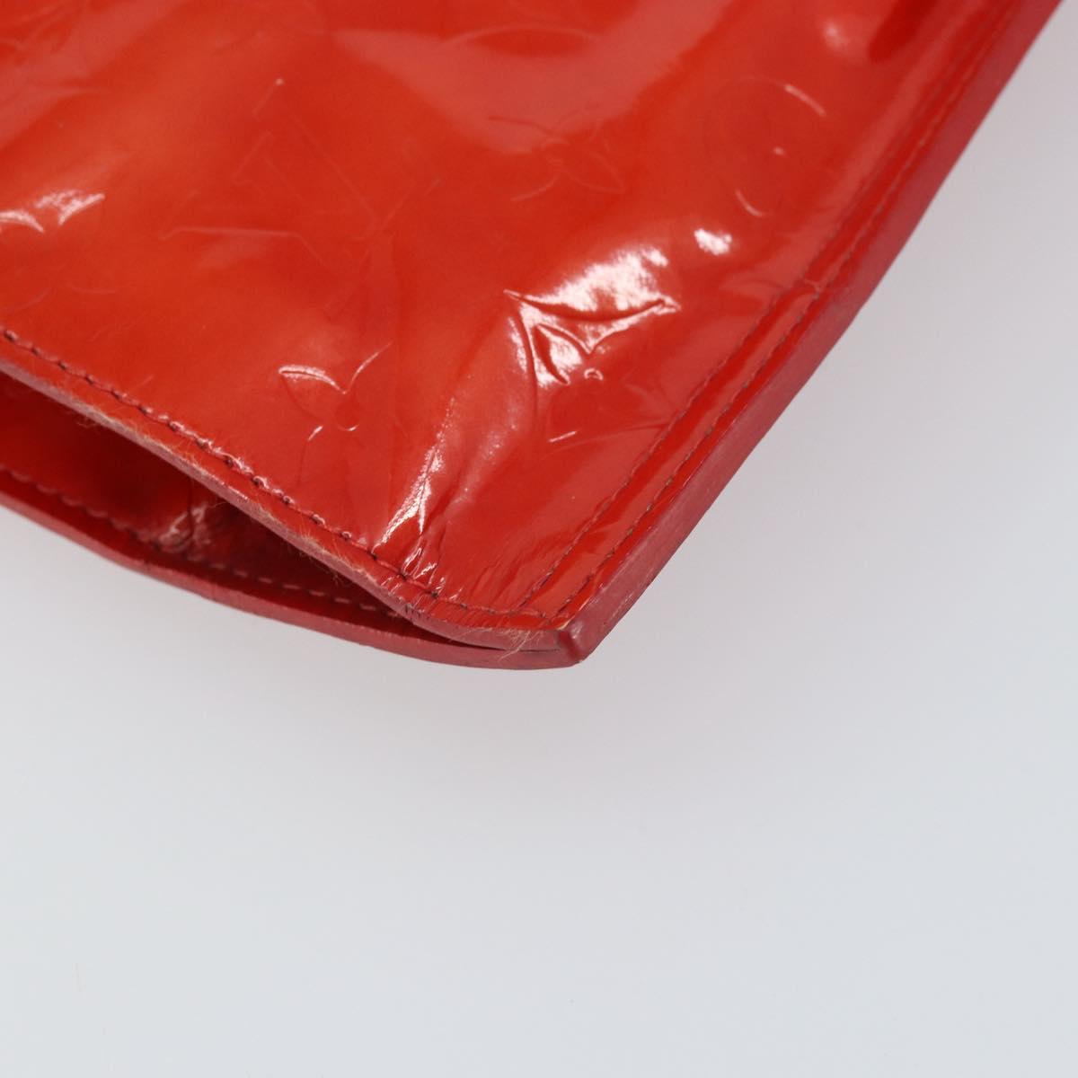 LOUIS VUITTON Monogram Vernis Stanton Tote Bag Red M91078 LV Auth 169097