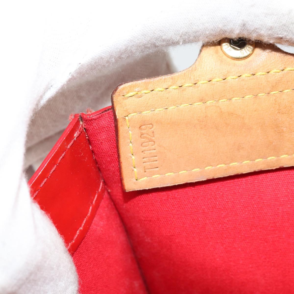 LOUIS VUITTON Monogram Vernis Stanton Tote Bag Red M91078 LV Auth 169097