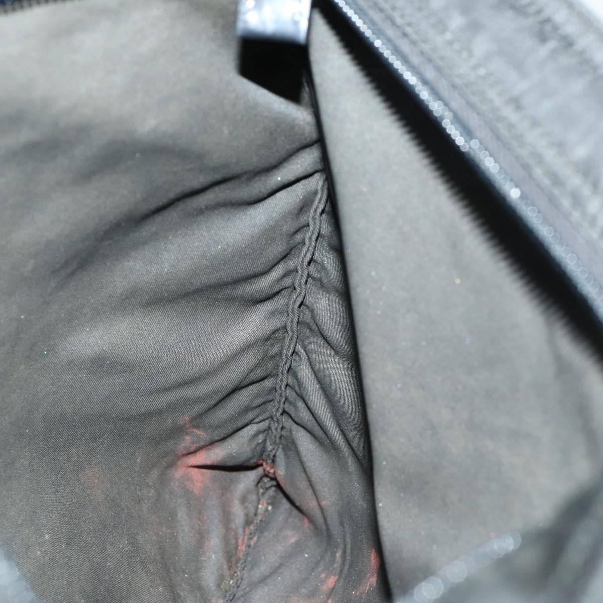 PRADA Shoulder Bag Nylon Black Silver Auth 169103
