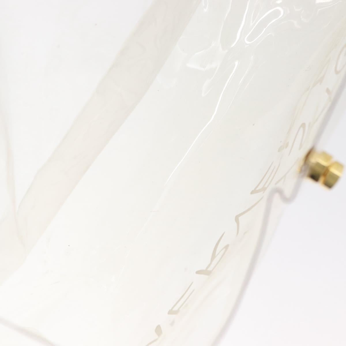 HERMES Vinyl Kelly Hand Bag Vinyl Clear Auth 169104