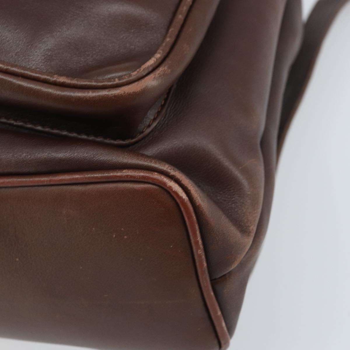 GUCCI Bamboo Backpack Leather Brown Gold 003 2058 0016 Auth 169106A