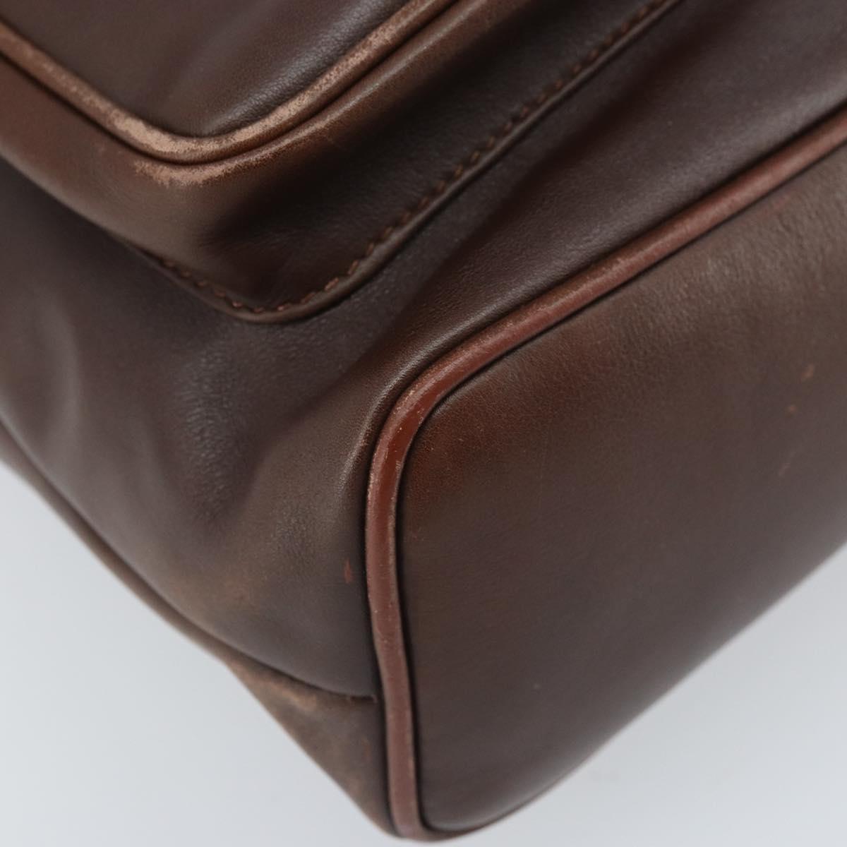 GUCCI Bamboo Backpack Leather Brown Gold 003 2058 0016 Auth 169106A