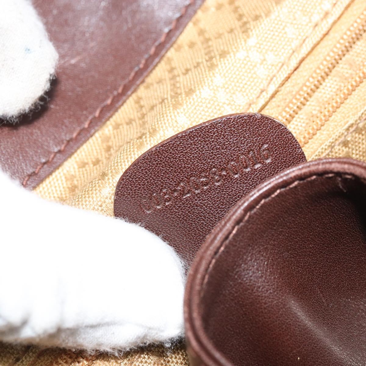 GUCCI Bamboo Backpack Leather Brown Gold 003 2058 0016 Auth 169106A