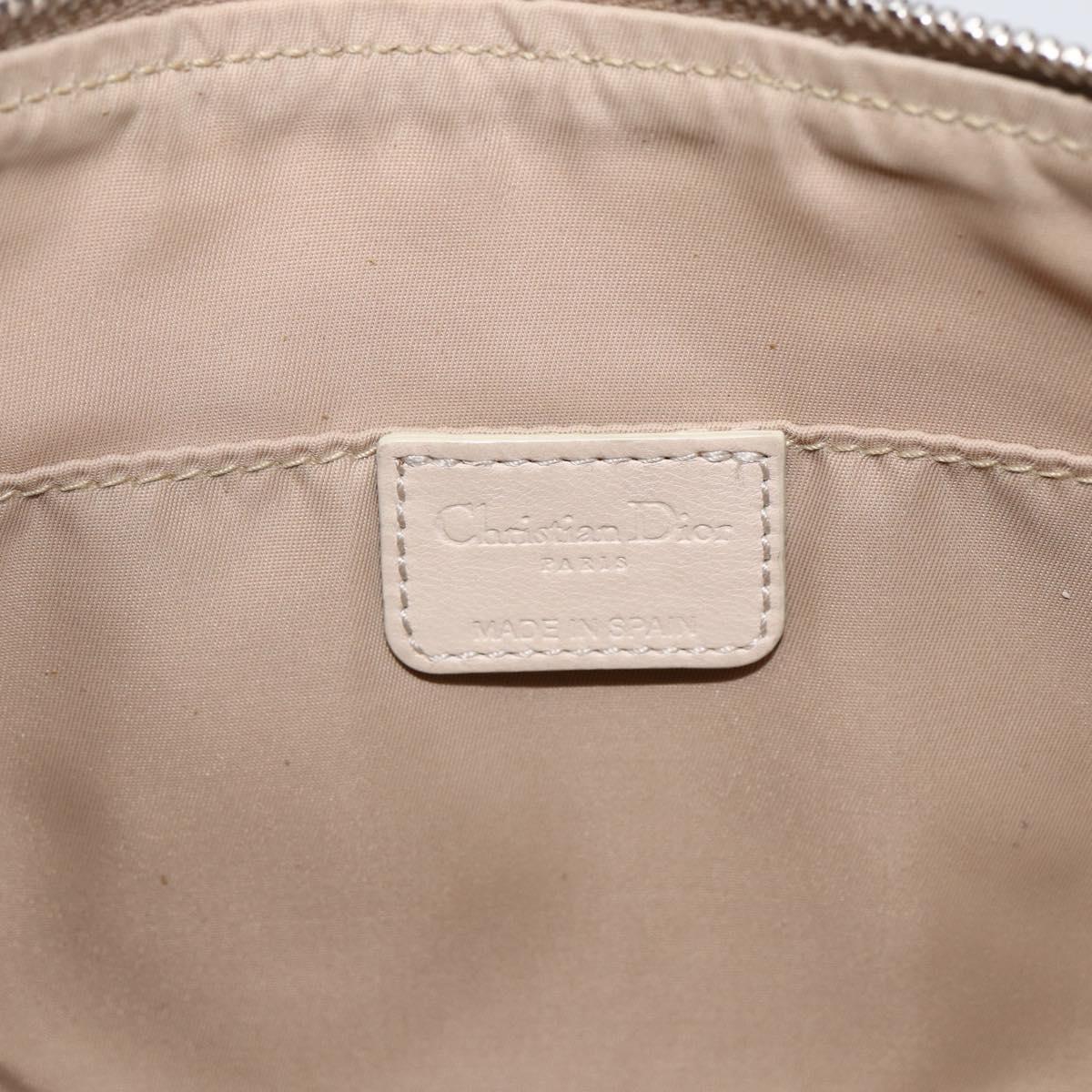 Christian Dior Trotter Romantic Chain Shoulder Bag PVC Beige Auth 169114