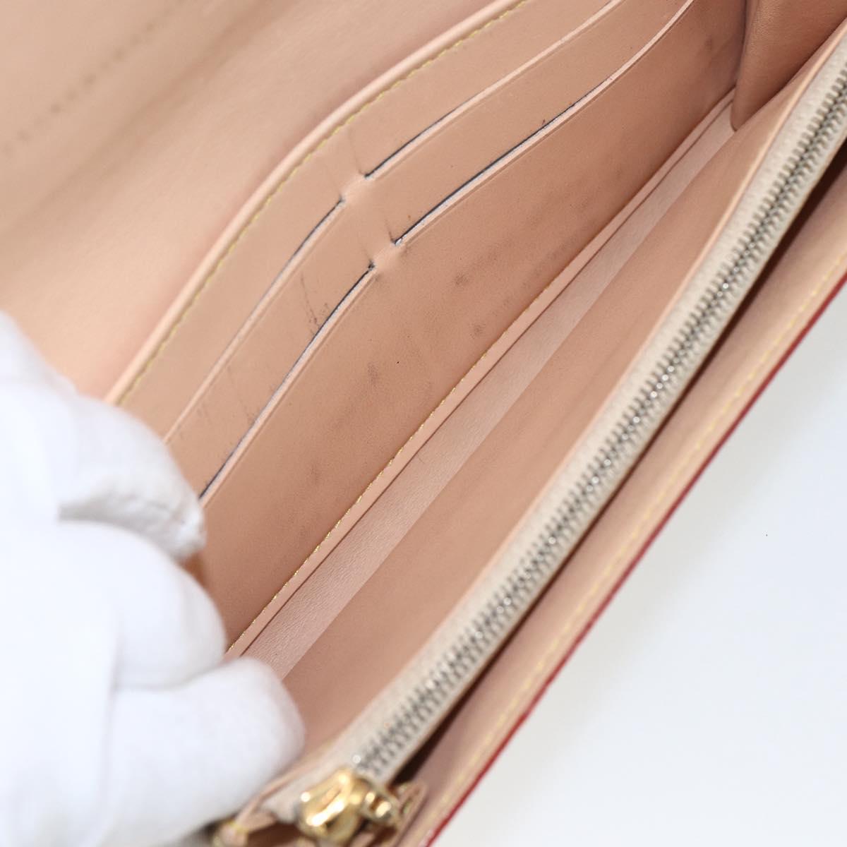 LOUIS VUITTON Multicolor Portefeuille Sarah Long Wallet White M93532 Auth 169130