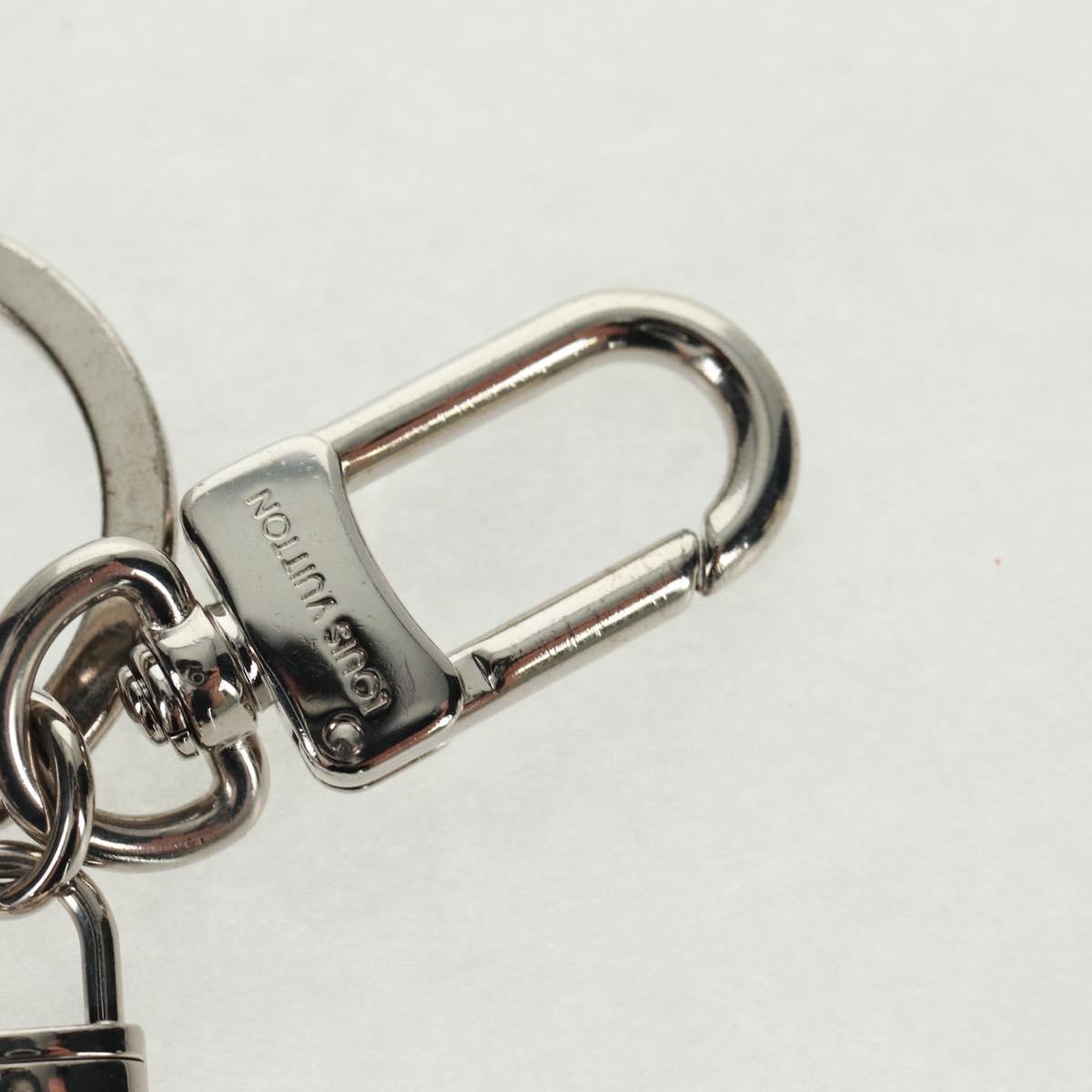 LOUIS VUITTON Porte Cles LV Tab Charm metal Orange M62787 LV Auth 1691