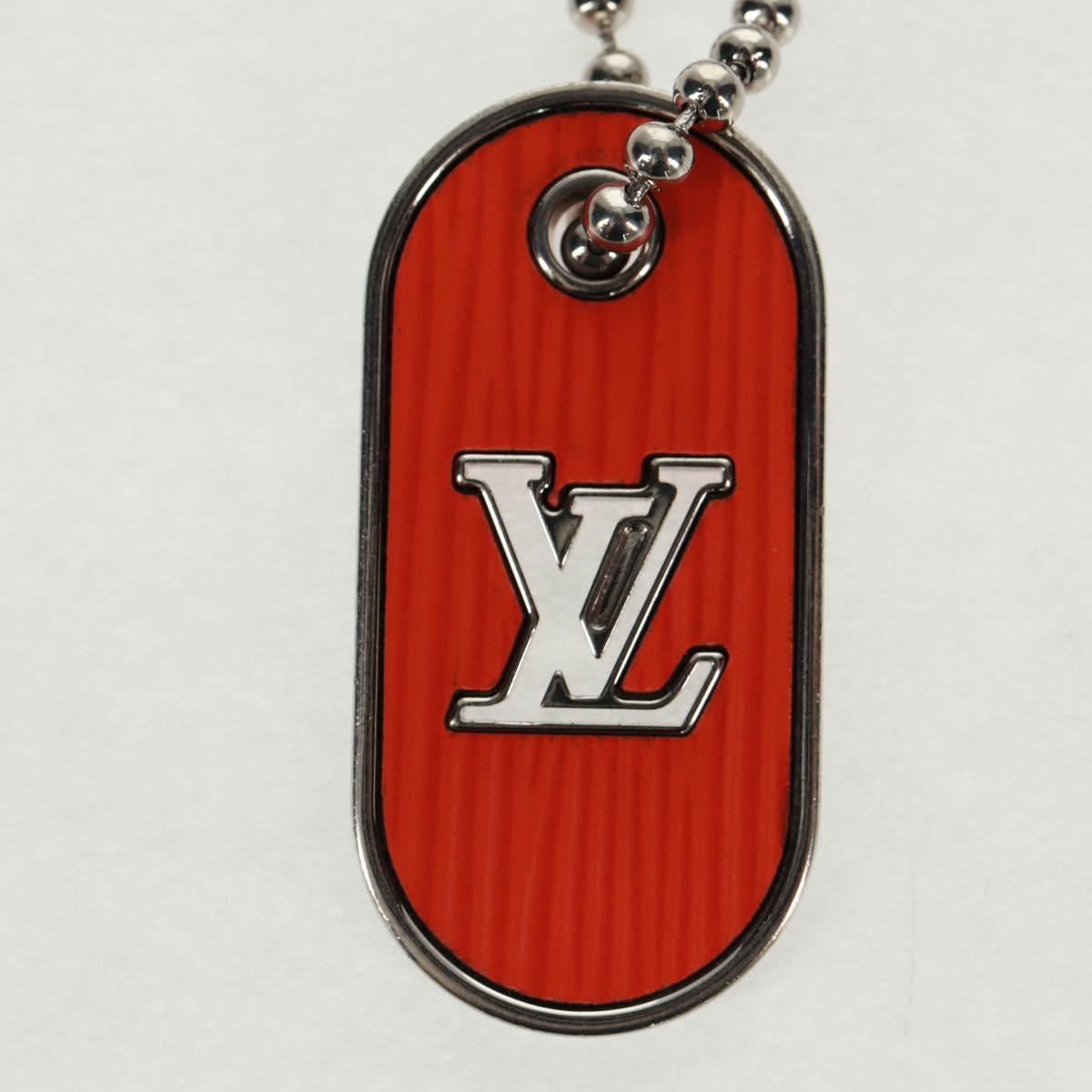 LOUIS VUITTON Porte Cles LV Tab Charm metal Orange M62787 LV Auth 169132V