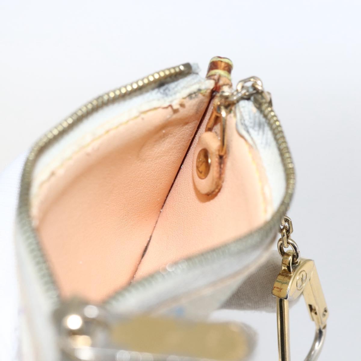 LOUIS VUITTON Monogram Multicolor Pochette Cles Purse White M92655 Auth 169139