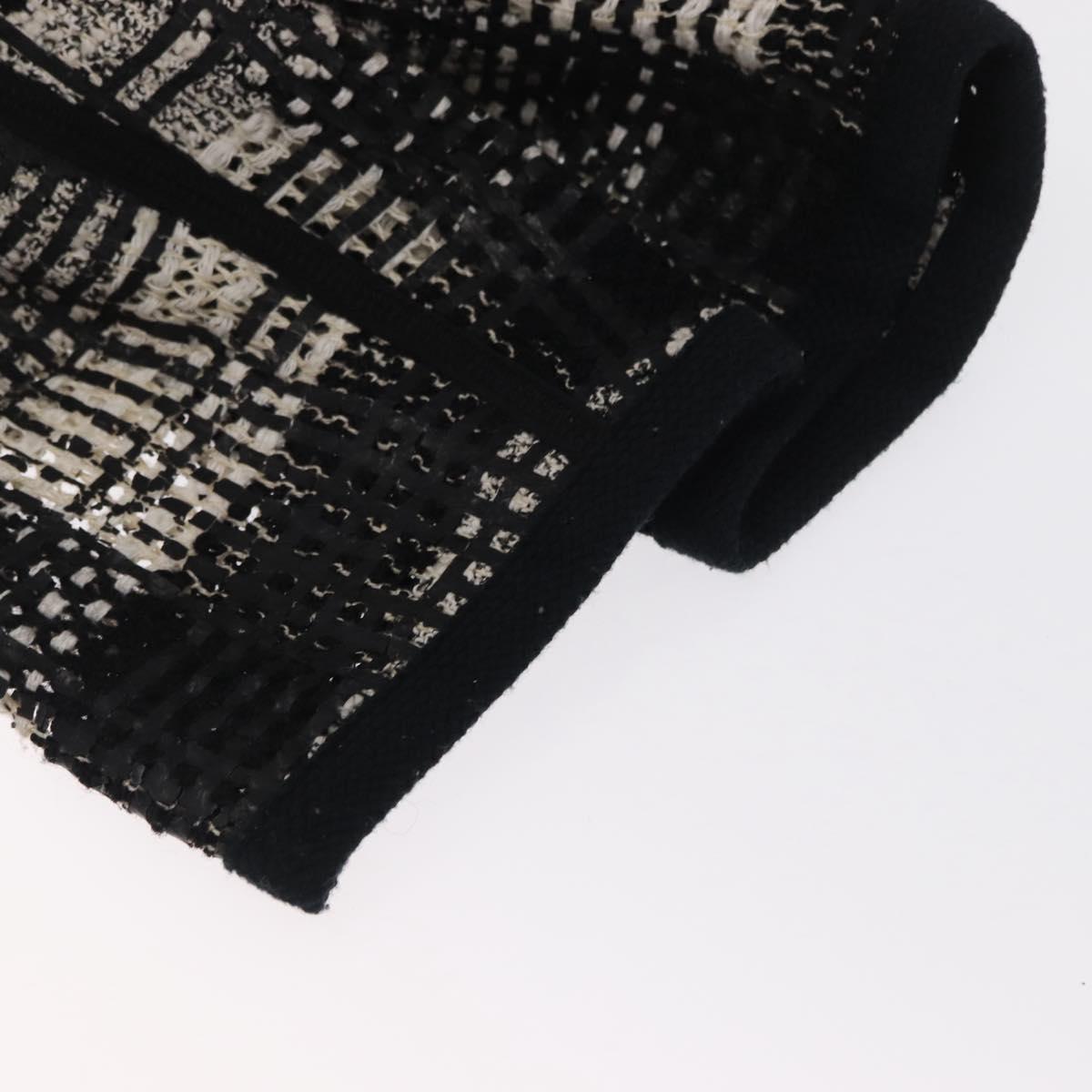 LOUIS VUITTON One Piece Knitted Fabrics Black White LV Auth 169143M