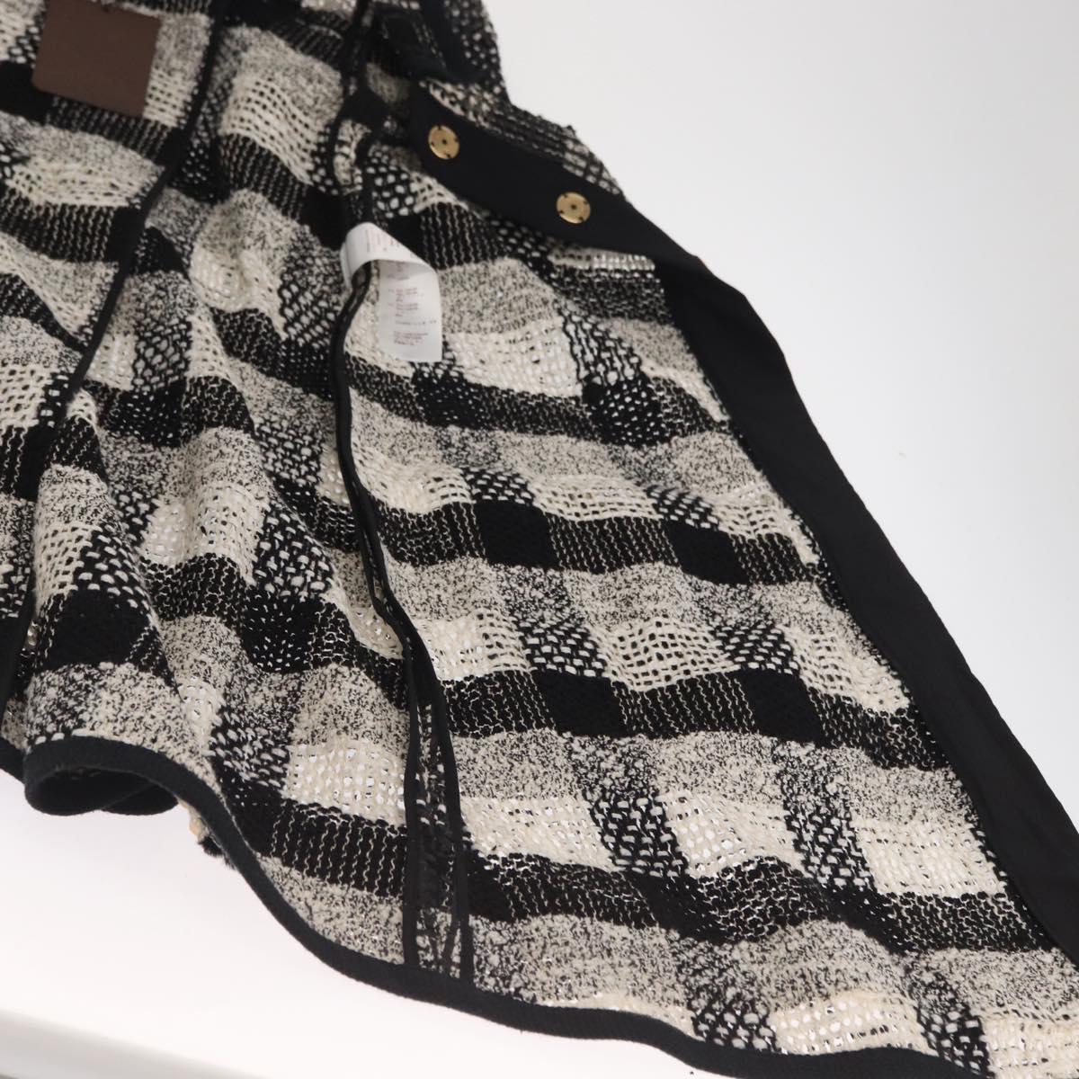 LOUIS VUITTON One Piece Knitted Fabrics Black White LV Auth 169143M