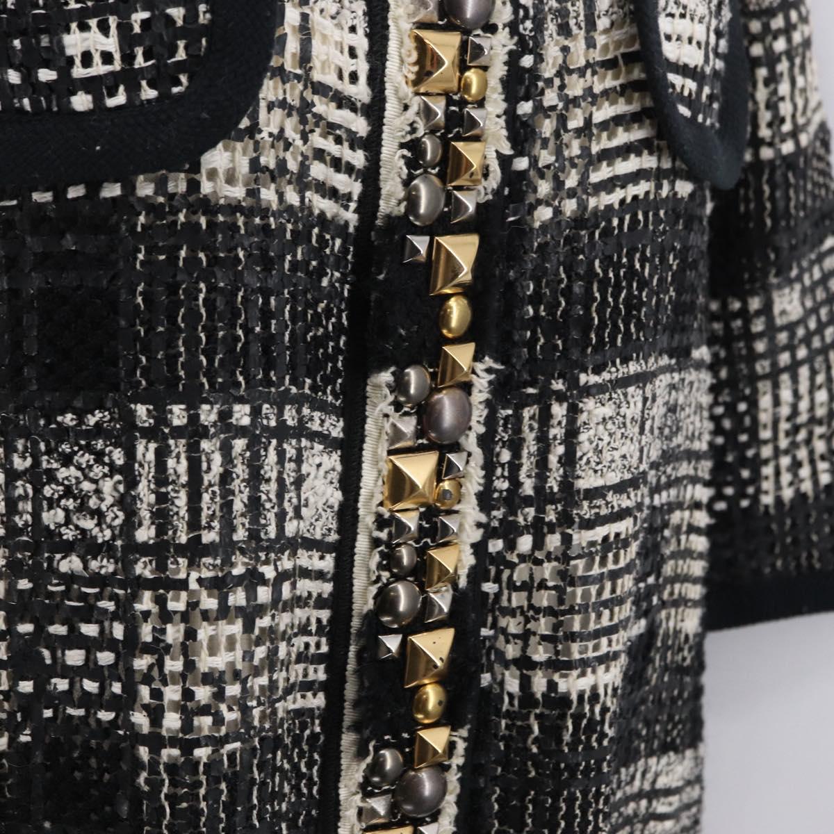 LOUIS VUITTON One Piece Knitted Fabrics Black White LV Auth 169143M
