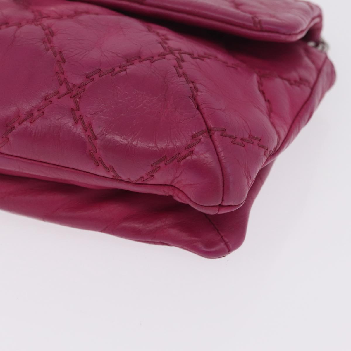 CHANEL Matelasse Ultra Stitch Hampton Chain Leather 2way Pink CC Auth 169161A