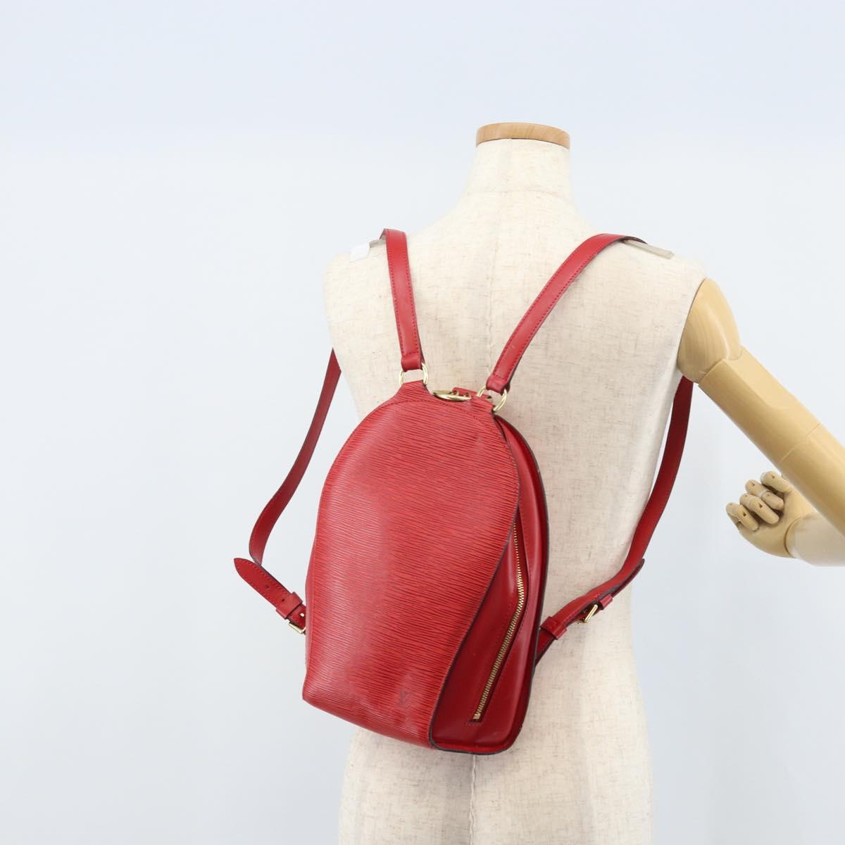 LOUIS VUITTON Epi Mabillon Backpack Castilian Red M52237 LV Auth 169192A