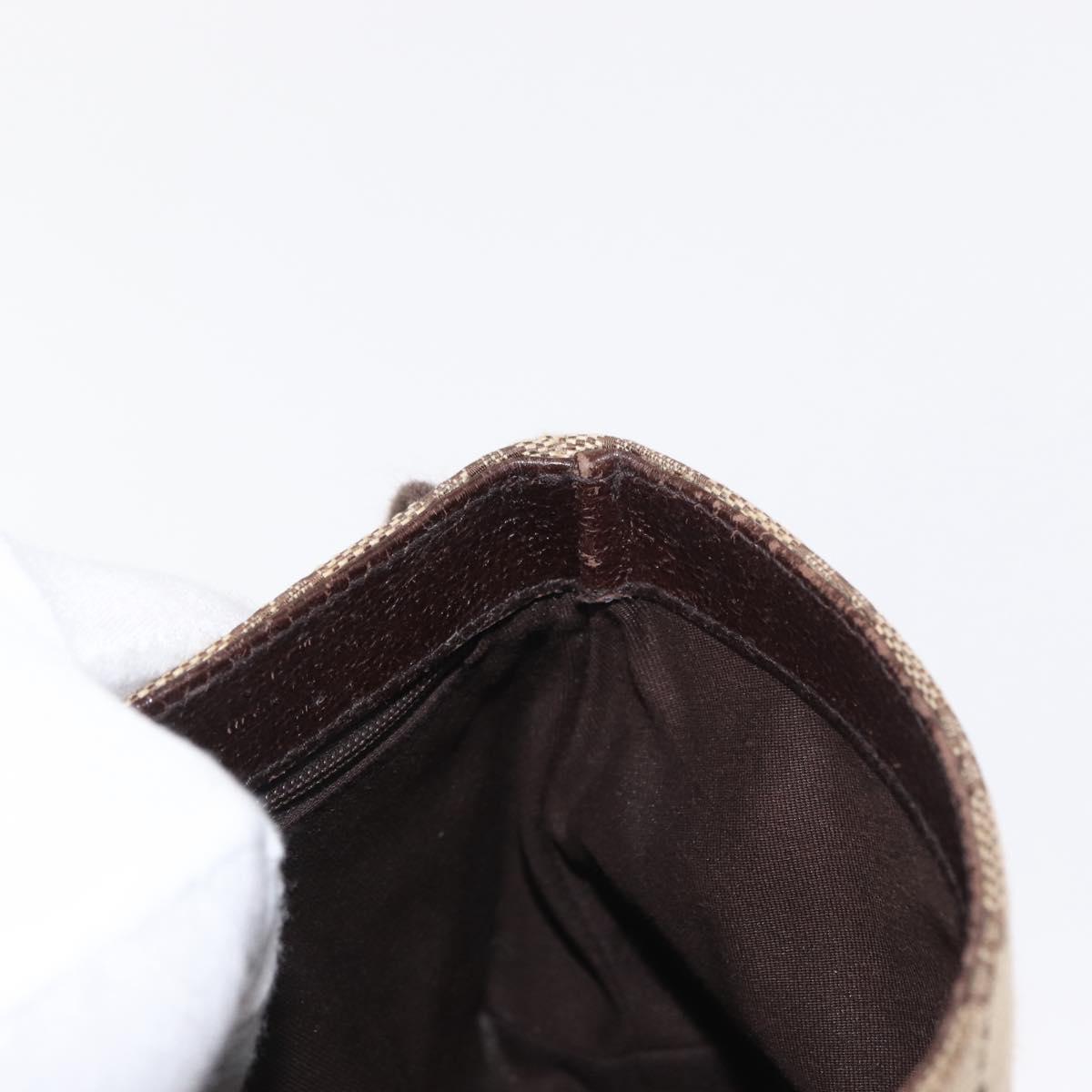 GUCCI GG Canvas Waist Bag Beige Silver 131236 Auth 169193