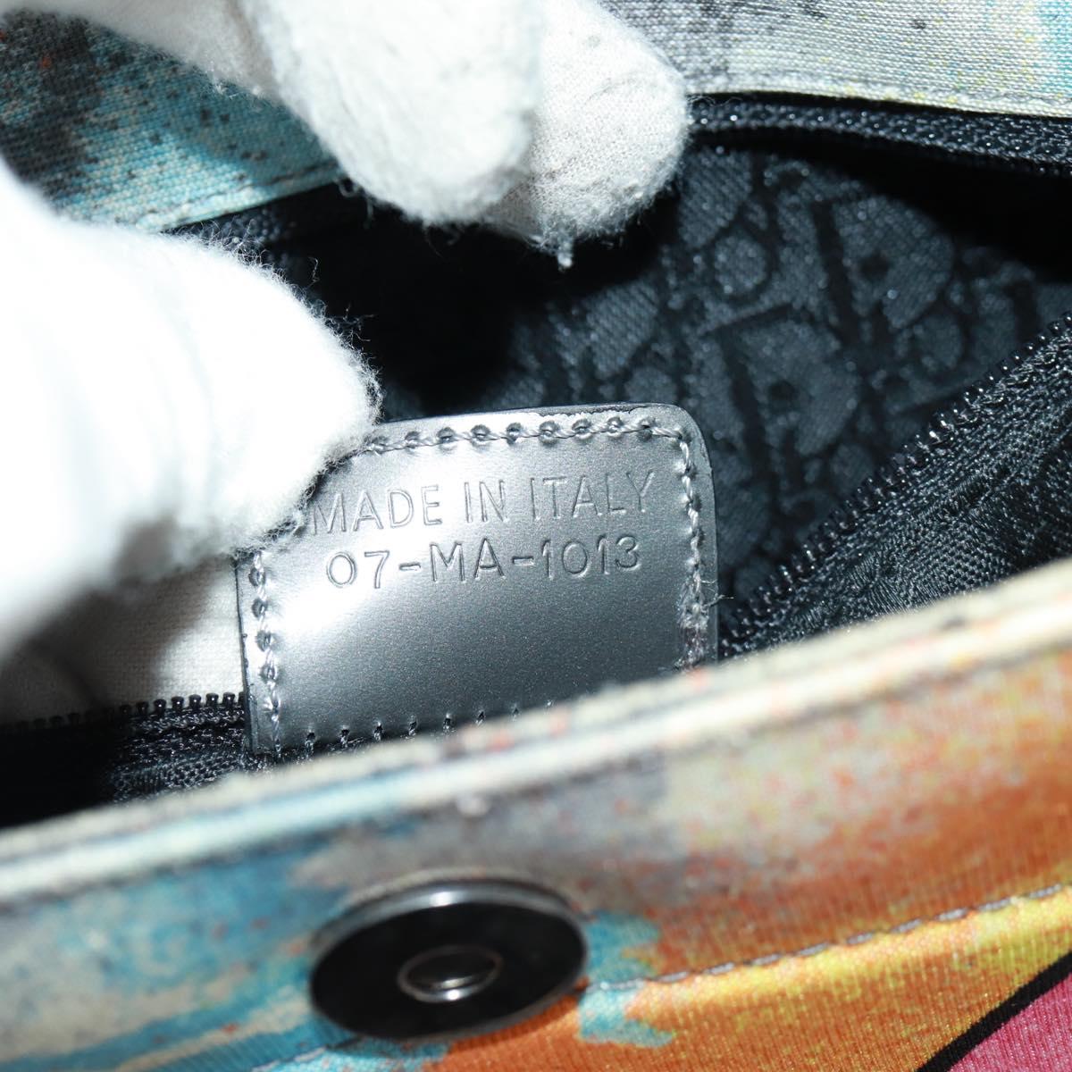 Christian Dior John Galliano SS 2024 Bag Canvas Multicolor Silver Auth 169197SM