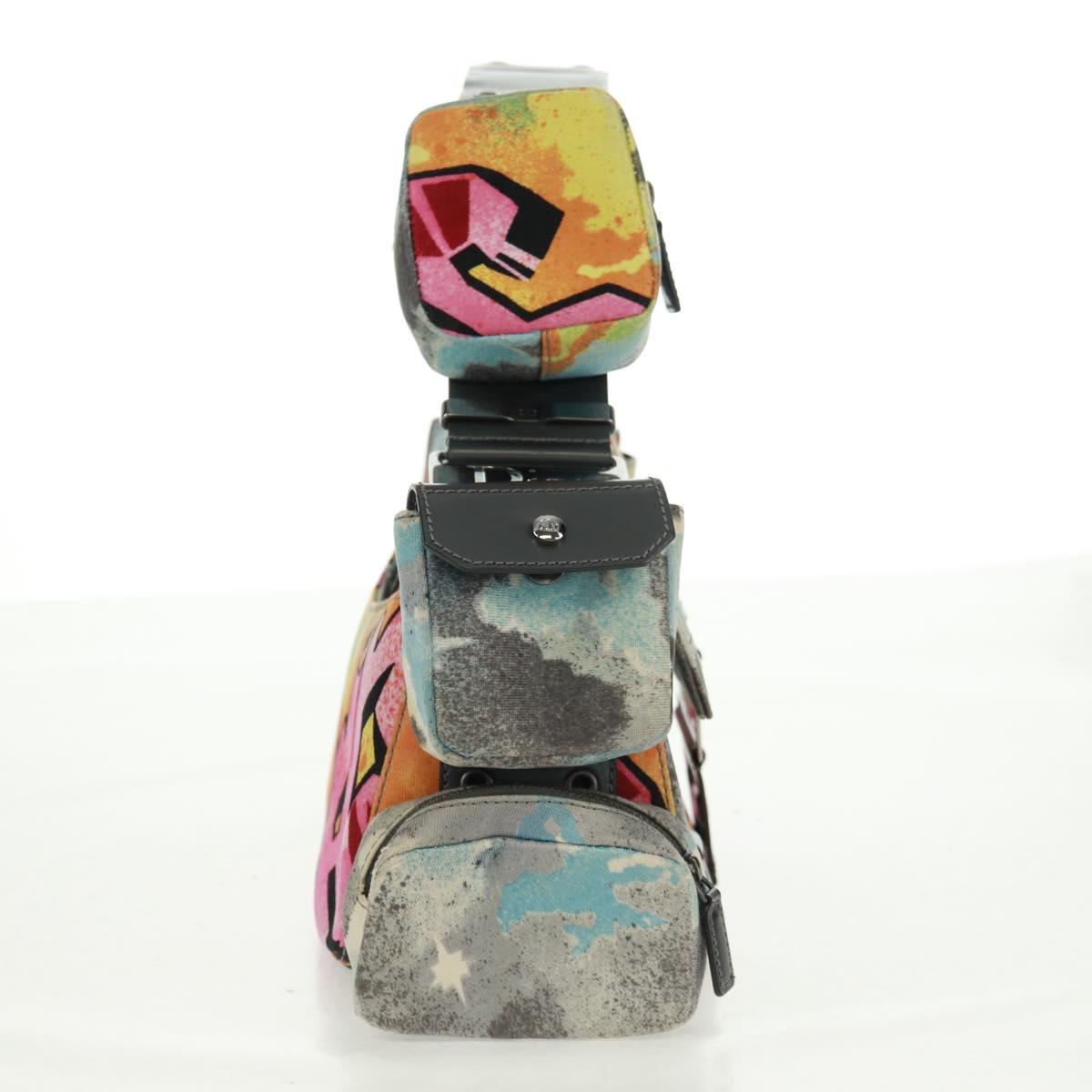 Christian Dior John Galliano SS 2024 Bag Canvas Multicolor Silver Auth 169197SM