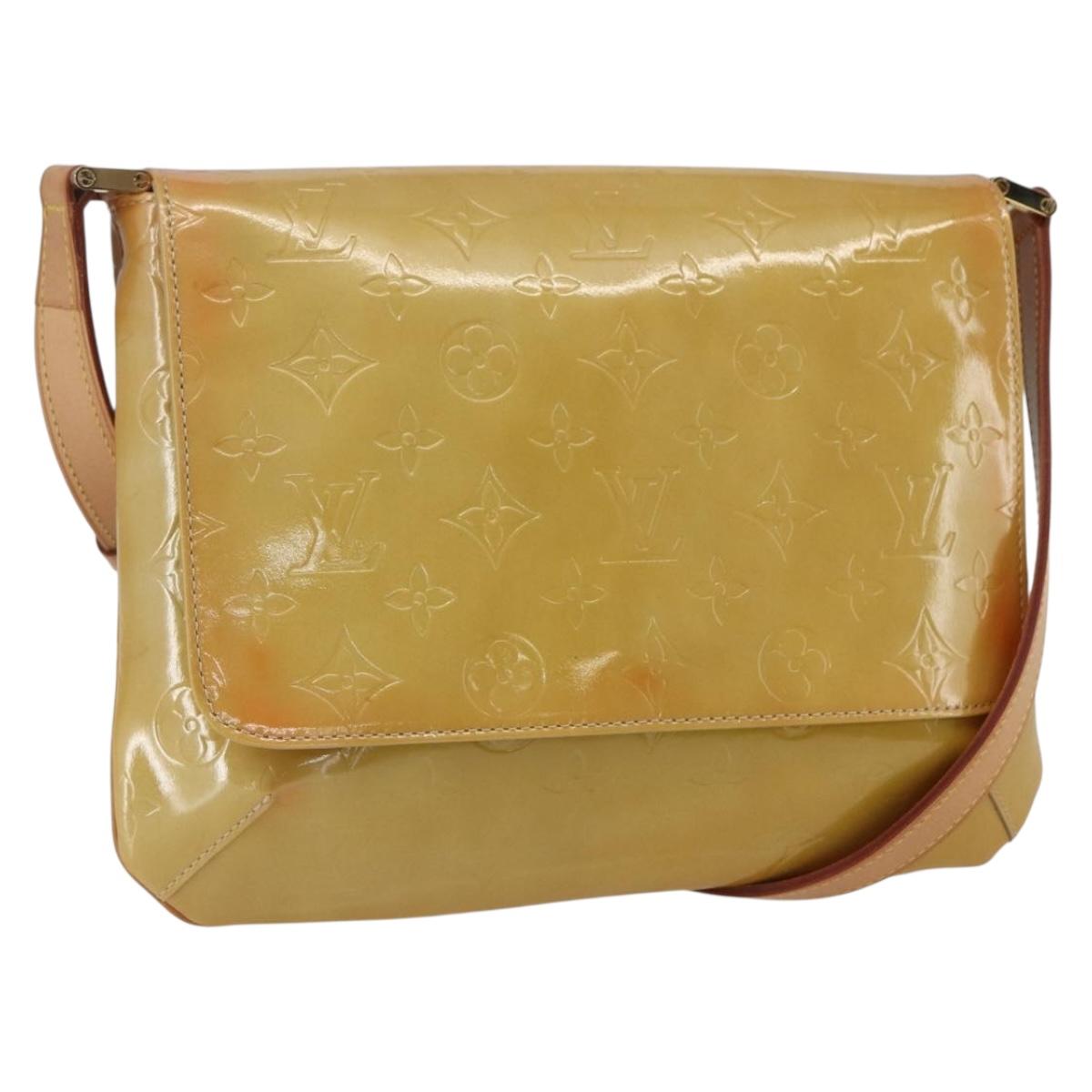 LOUIS VUITTON Monogram Vernis Thompson Street Bag Beige M91301 LV Auth 169212