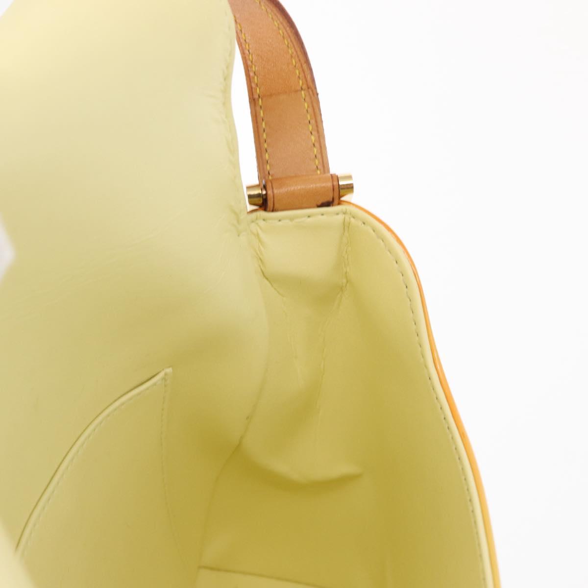 LOUIS VUITTON Monogram Vernis Thompson Street Bag Lime Yellow M91071 Auth 169213