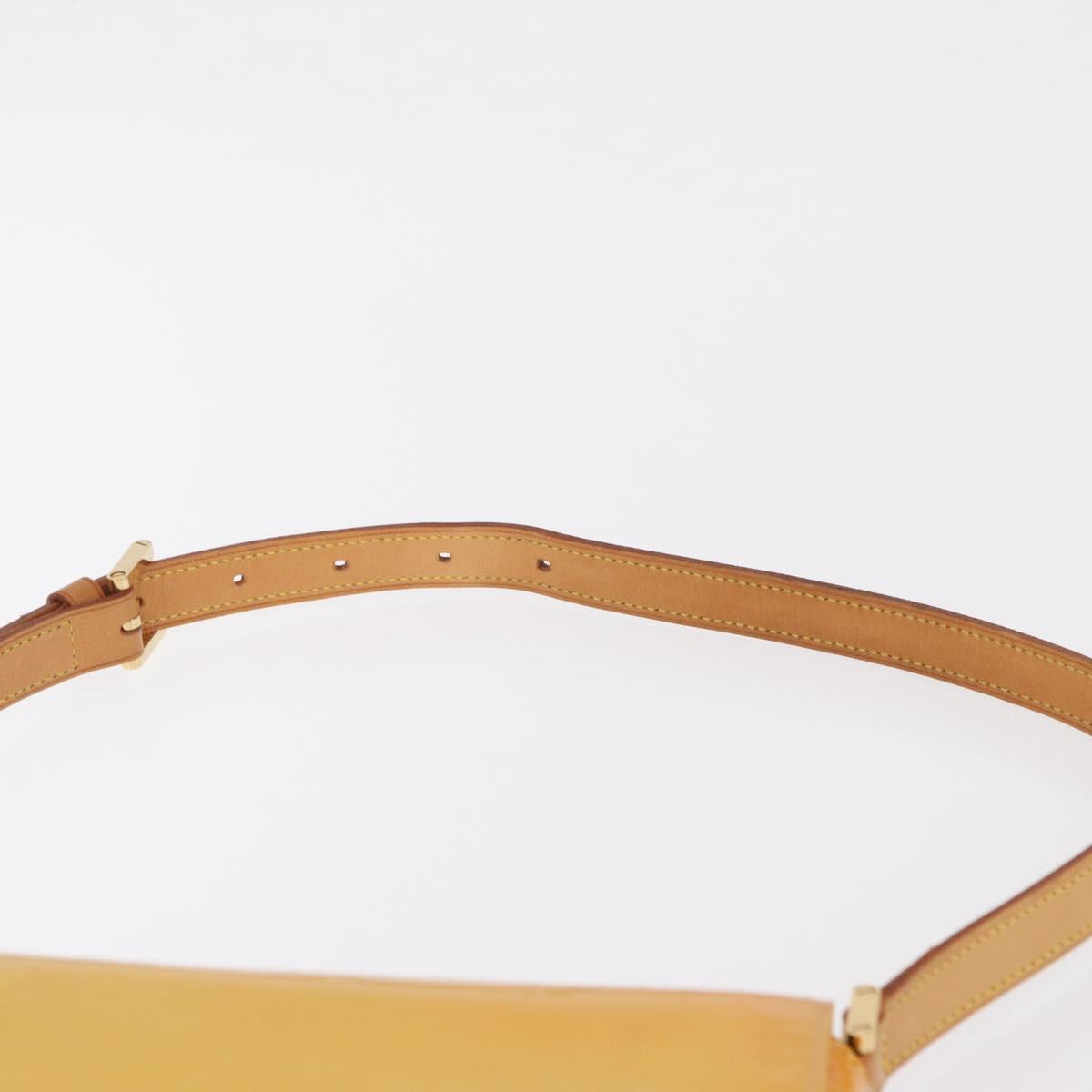 LOUIS VUITTON Monogram Vernis Thompson Street Bag Lime Yellow M91071 Auth 169213