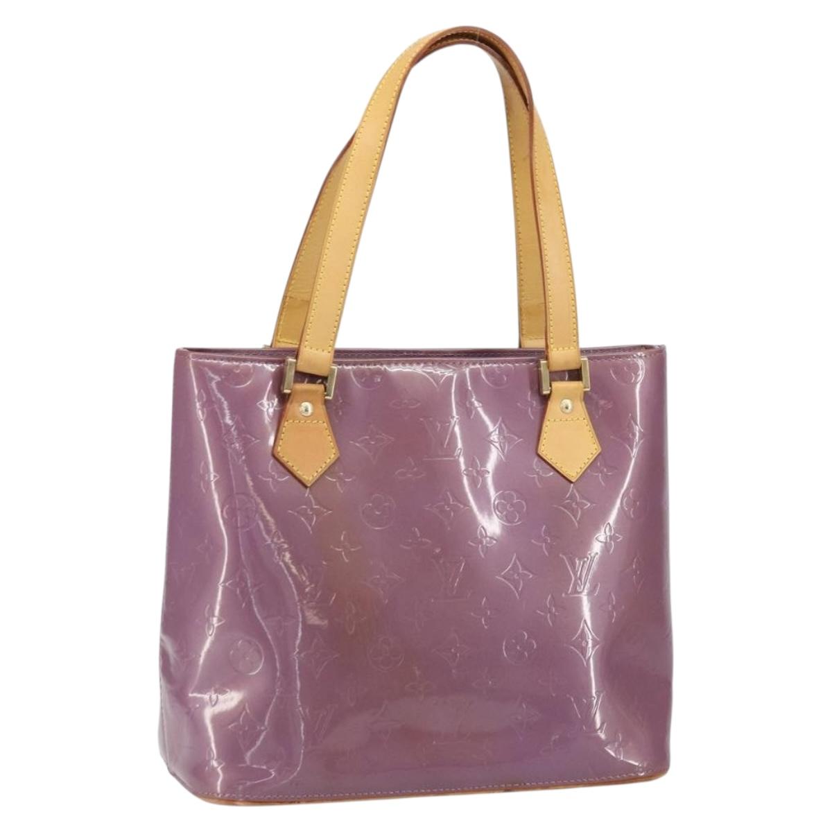 LOUIS VUITTON Monogram Vernis Houston Hand Bag Purple Viole M91093 Auth 169218