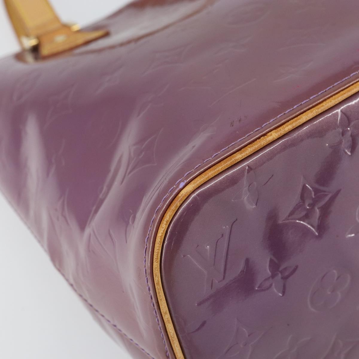 LOUIS VUITTON Monogram Vernis Houston Hand Bag Purple Viole M91093 Auth 169218