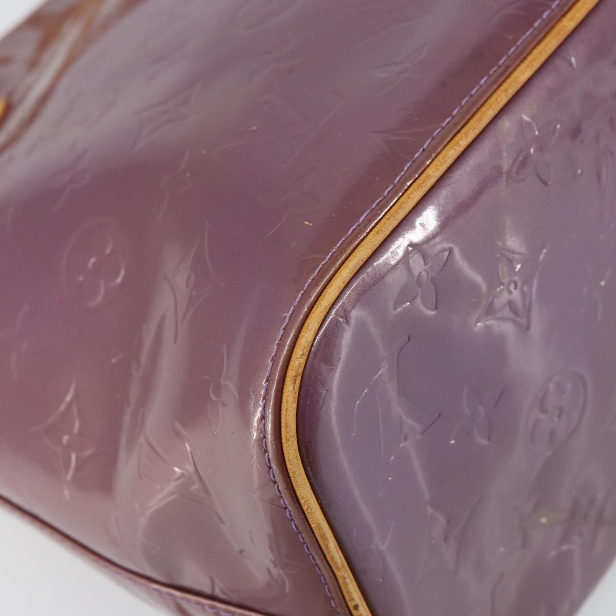 LOUIS VUITTON Monogram Vernis Houston Hand Bag Purple Viole M91093 Auth 169218