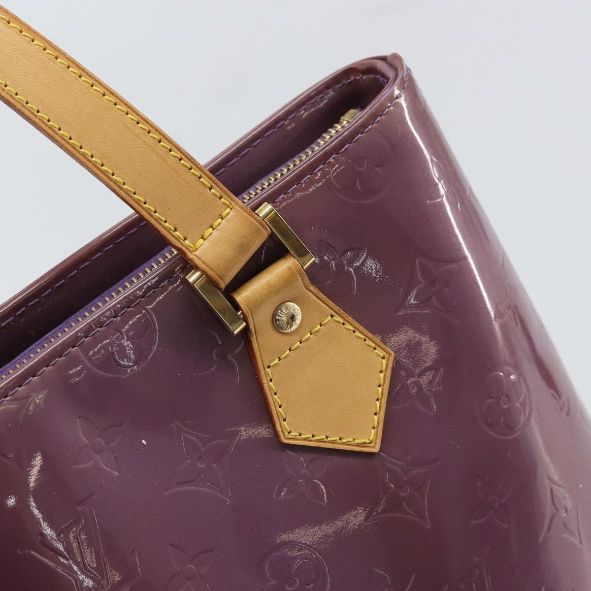 LOUIS VUITTON Monogram Vernis Houston Hand Bag Purple Viole M91093 Auth 169218