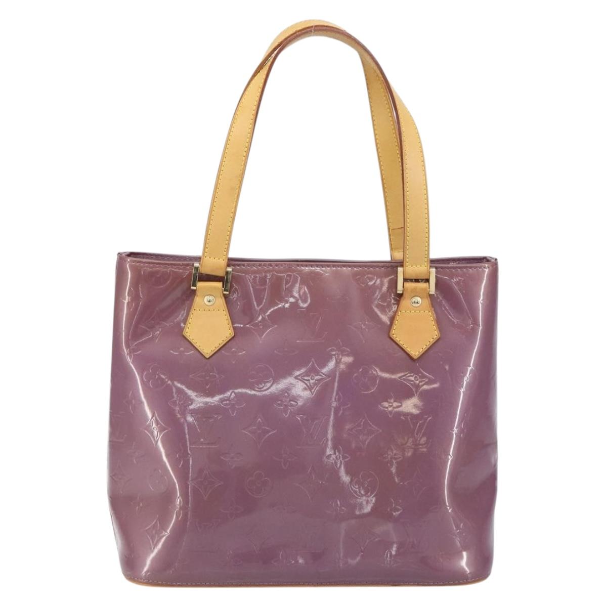 LOUIS VUITTON Monogram Vernis Houston Hand Bag Purple Viole M91093 Auth 169218